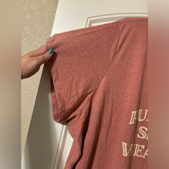 Torrid Girlfriend Tee - Signature Jersey Pumpkin Spice Weather Rusty Brown - Picture 9 of 9